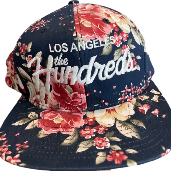 The Hundreds Accessories - The Hundreds Los Angeles Blue with pink Floral SnapBack hat